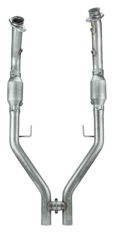 Pypes Performance Exhaust Crossover Pipes HFM26E Hpipe with cat conv,Exhaust H Pipe For Short Tube Headers Catted 2.5 in H-Pipe Hardware Incl Natural 409 Stainless Steel