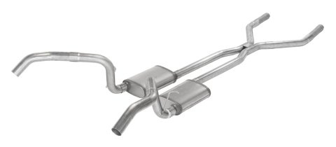 Pypes H-Bomb Exhaust Systems SGF44T Systems, H-Bomb, Crossmember-Back, Stainless Steel, Natural, Chevy, Pontiac, Kit