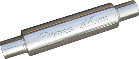 Pypes M-80 Round Case 304 Stainless Steel 3 Inch Muffler MVR203S Muffler, Series, Steel, Polished, 3.0 in. Center Inlet/3.0 in. Center Outlet, Each