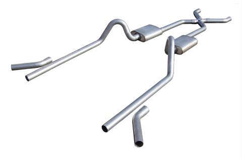 Pypes Street Pro Exhaust Systems SGC10S System, Pro, Crossmember Back, Stainless Steel, Natural, X-Pipe, Chevy, Fullsize, V8, Kit