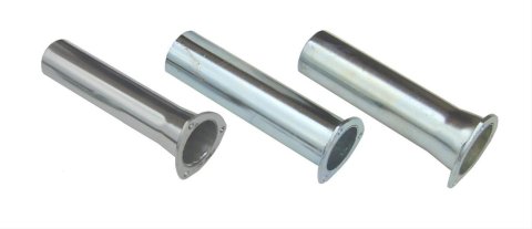 Pypes Stainless Steel Collector Reducers with 3 Inch Outlet PVR10S Header Reducers, 3-Bolt Flange, in. Inlet, in. Outlet, Steel, Polished, Pair