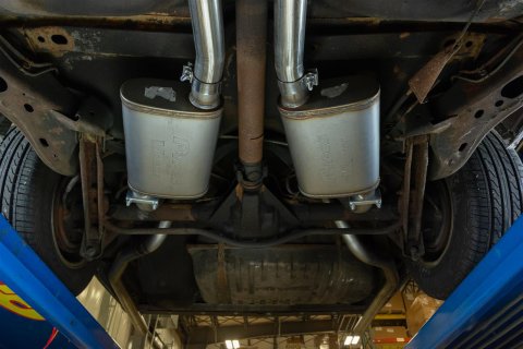 Pypes No-Muffler Exhaust Systems SGG53 System, No-Muffler, Cat-Back, Stainless Steel, Natural, X-Pipe, Buick, Chevy, Pontiac, V8, Kit