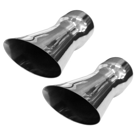 Pypes Stainless Steel Olds 442, Polished 3 Inch Exhaust Tip EVT35 Tips, Steel, Polished, Slant Cut, Oldsmobile2, 3.0 in. Inlet, Pair