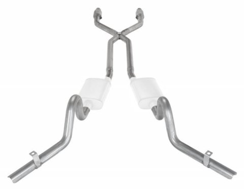 Pypes Header/Crossmember-Back Exhaust Systems SGG920E Systems, Crossmember Back w/X-Pipe, 78-88 EL Camino Exc SS Split Rear Dual Exit 2.5 in Intermediate