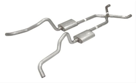 Pypes Turbo Pro Exhaust Systems SGC16T Systems, Pro, Crossmember-Back, Stainless Steel, Natural, Chevy, Kit