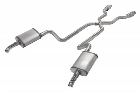 Pypes Turbo Pro Exhaust Systems SCC910TE Systems, Pro, Crossmember-Back, Stainless Steel, Natural, Mufflers, Chevy, Kit