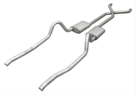 Pypes Turbo Pro Exhaust Systems SMA10T Systems, Pro, Crossmember Back, 409 Stainless Steel, Natural, Dodge, Plymouth, Kit