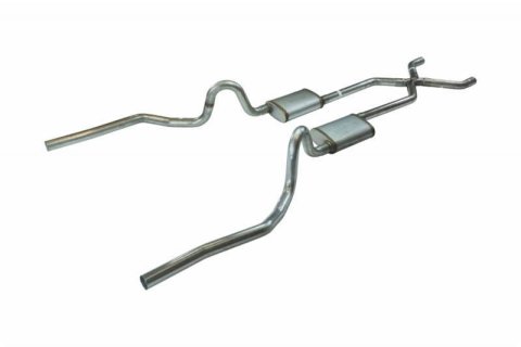 Pypes Turbo Pro Exhaust Systems SGA12T30 Crossmember Back Kit, 70-71 GTO valence exit w/X-pipe 2.5" 18" Muffler