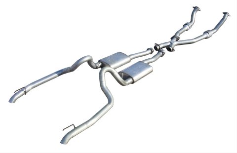 Pypes Street Pro Exhaust Systems SFM53 System, Pro, Header Back, Stainless Steel, Natural, X-Pipe, Ford, 3.8, 3.9L, Kit