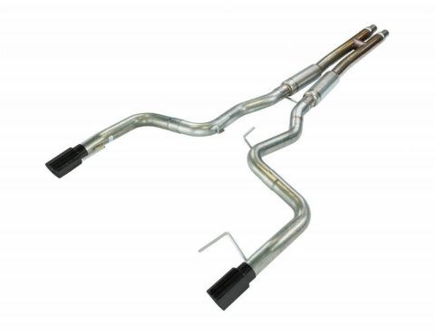 Pypes H-Bomb Exhaust Systems SFM96MHB System, H-Bomb, Cat-Back, Stainless Steel, Natural, Black Tips, Ford, Mustang, Kit