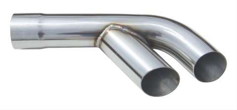Pypes Stainless Steel Split oval, Polished 2.50 Inch Exhaust Tip EVT16 Tips, Steel, Polished, Pontiac GTO, Splitters, in. Inlet, Dual 2.25 in. Outlet, Pair