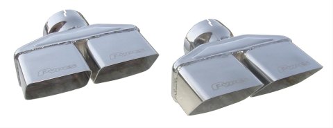Pypes Stainless Steel Rectangular, Polished 3 Inch Exhaust Tip EVT88 Tips, Stainless, Polished, Slant Cut, 3.0 in. Inlet, 7.0 in. Length, Pair