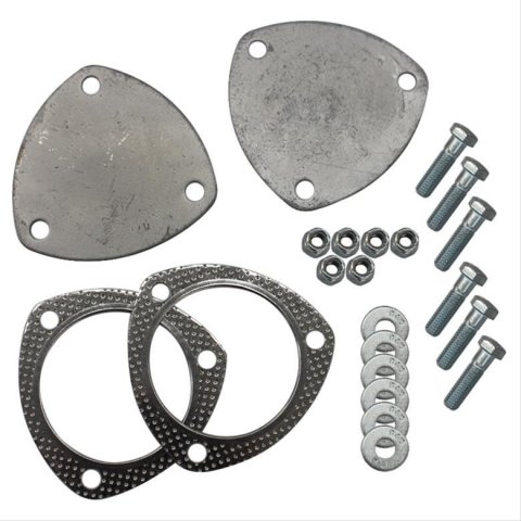 Pypes Exhaust Cutout Caps HVE12 Cover, Steel, Natural, 3 in. Diameter, Gasket, Kit