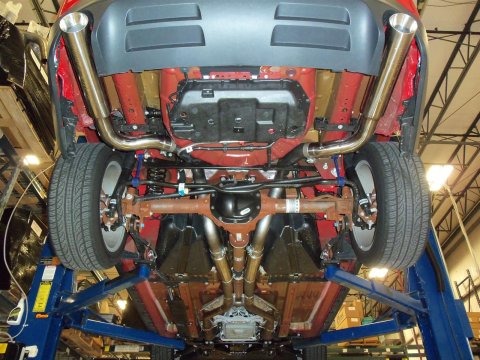 Pypes Converter-Back Exhaust Systems SFM76M System, Cat-back, Dual, Stainless, Natural, Split Rear Exit, Ford, 5.0L Modular, Kit