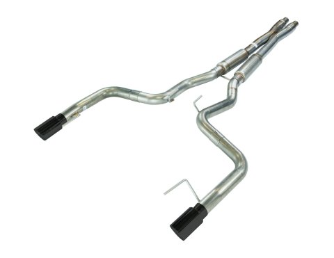 Pypes X-Bomb Exhaust Systems SFM86MXB System, X-Bomb, Phantom Series, Cat-Back, Stainless Steel, Natural, X-Pipe, Black Powdercoated Tip, Ford, 5.0L, Kit