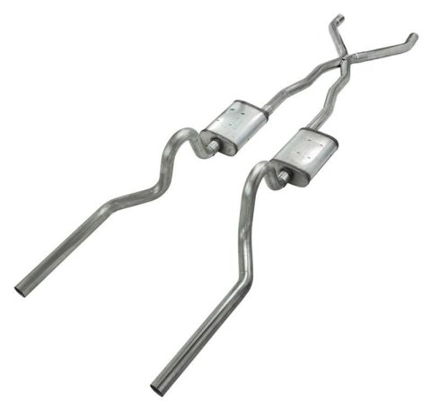 Pypes Turbo Pro Exhaust Systems SFC01T Systems, Pro, Crossmember-Back, Stainless Steel, Natural, Mufflers, Mercury, Kit