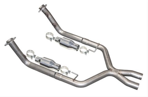Pypes X-Pipes XFM26M Crossover Pipe, X-Pipe, with Converters, Stainless Steel, Natural, 2.50 in. Diameter, Ford, 4.6L, Kit