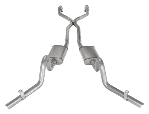 Pypes Street Pro Exhaust Systems SGG940SE Systems, Crossmember Back w/H-Pipe System 78-88 EL Camino Exc SS Dual Side Exit Behind Rear Tire 2.5 in Intermediate