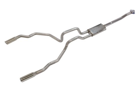 Pypes Violator Dual Exhaust Systems SFT23V System, Violator, Cat-Back, Stainless Steel, Natural, Polished Tips, Ford, 3.5L, Kit