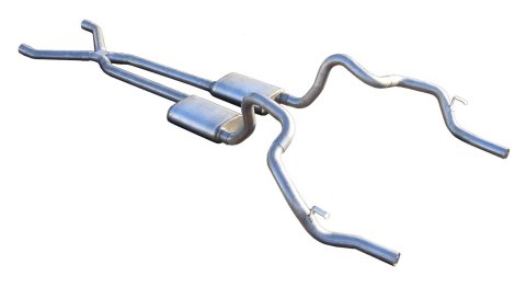 Pypes Turbo Pro Exhaust Systems SGF11T Systems, Pro, Crossmember-Back, Stainless Steel, Natural, Chevy, Pontiac, Kit