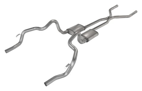 Pypes H-Bomb Exhaust Systems for 1970-1974 CAMARO, FIREBIRD - SGF41T Systems, H-Bomb, Crossmember-Back, Stainless Steel, Natural, Chevy, Pontiac, Kit
