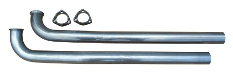Pypes Stainless Steel Exhaust Downpipes DGA20S33 Downpipes, Steel, Natural, 2.5 in. Diameter, HO/RA Manifolds, Pontiac, Passenger Car, Pair