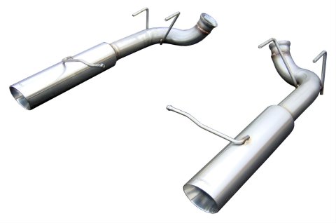 Pypes Pype Bomb Exhaust Systems SFM76MS System, Bomb, Axle-Back, Dual, Stainless Steel, Natural, Polished Tips, Ford, 5.0L, Kit