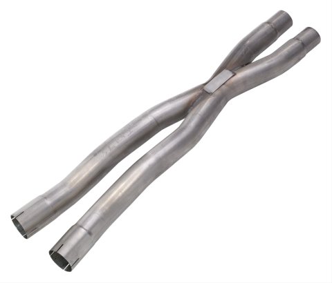 Pypes Street-Legal X-Pipes XFM78 Resonator Delete Xpipe; Hardware Included; 409 SS Natural Finish