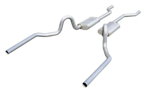 Pypes Turbo Pro Exhaust Systems SGA30T30 System, Pro, Crossmember Back, Dual, Stainless Steel, Natural, Split Rear Exit, Buick, Chevrolet, GMC, Oldsmobile, Pontiac, Kit