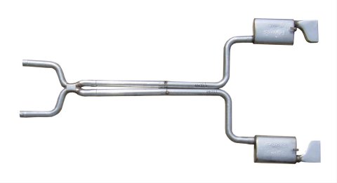 Pypes Race Pro Dual Exhaust Systems SCC40R System, Pro, Header-Back, Natural Stainless Steel, Natural Tips, Chevy, 5.7L, Kit
