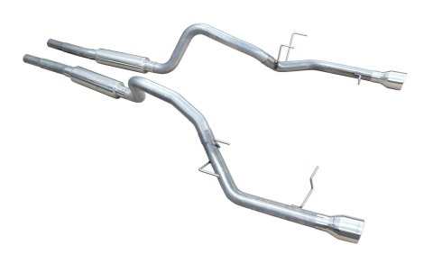 Pypes Mid Muffler Exhaust Systems SFM79 System, Cat-back, Dual, Stainless, Natural, Split Rear Exit, Ford, 3.7L, Kit