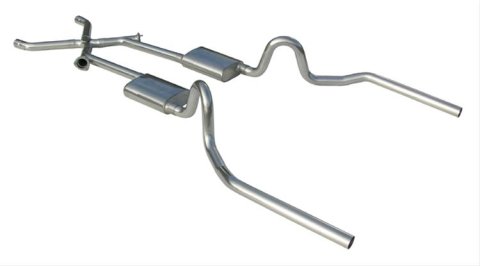 Pypes Turbo Pro Exhaust Systems SGA14T Systems, Pro, Crossmember-Back, X-Change Crossover, Stainless Steel, Natural, Buick, Chevy, Oldsmobile, Pontiac, Kit