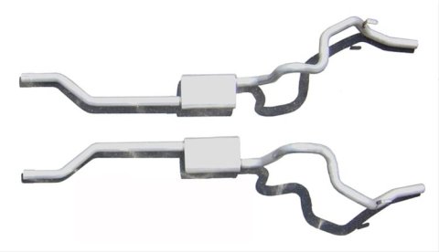Pypes Turbo Pro Exhaust Systems SGF31T Systems, Pro, Crossmember-Back, Stainless Steel, Natural, Chevy, Pontiac, Kit