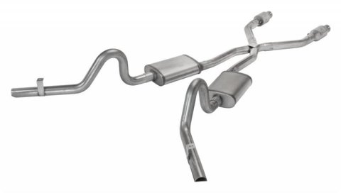 Pypes Turbo Pro Exhaust Systems SGG910TE Systems, Pro, Crossmember Back, Stainless Steel, Natural, Chevy. Pontiac, Kit