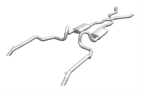 Pypes Turbo Pro Exhaust Systems SGI10T Systems, Pro, Crossmember-Back, Stainless Steel, Natural, Chevy, Kit