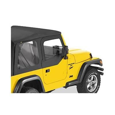 Bestop Soft Upper Doors for 1997-2006 WRANGLER - 5312115 Door Skins, Replacement, Fabric, Black Denim, Replace-A-Door, Jeep, Pair
