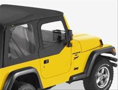 Bestop Replacement Door Skins for 1997-2006 WRANGLER - 5312135 Skins, Replacement, Front Upper, Fabric, Black Diamond, Jeep, Pair