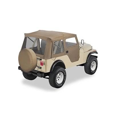 Bestop Supertop Classic Squareback Soft Tops for 1959-1975 CJ5, 1955-1958 WILLYS - 5159504 Top, Squareback, Polymer Cloth, Tan, Jeep, Each