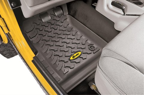Bestop Floor Liners for 1997-2006 WRANGLER - 5150901 Liner, Front Seat, Thermoplastic, Black, Jeep, Pair