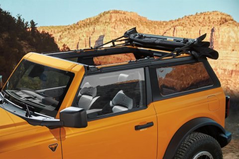 Bestop Trektop Slantback Soft Tops for 2021-2026 BRONCO - 5687217 Top, Slantback, Twill, Black, Tinted Windows, Ford Each