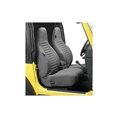 Bestop Seat Covers 2922609 Covers, Front High Back, Vinyl Fabric, Charcoal, Jeep, Pair