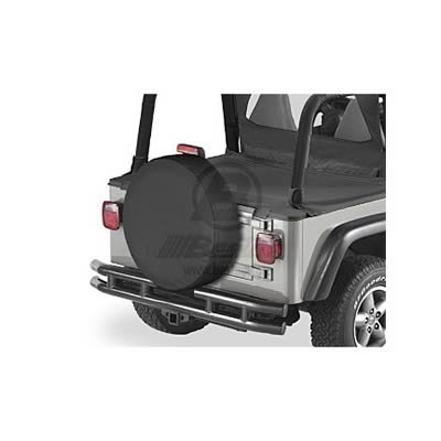 Bestop Tire Covers 6103115 Cover, Black Denim, Fabric, Wraparound, for Tires up to 11 in. Wide and 31 in. Diameter, Each