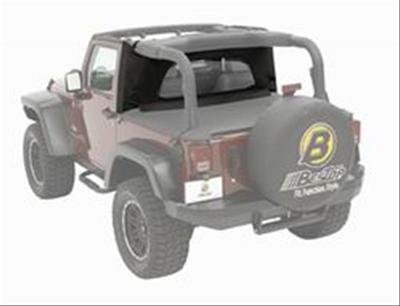 Bestop Windjammers 8002815 Soft Top, Windjammer, Polymer Cloth, Black Denim, Jeep, Each