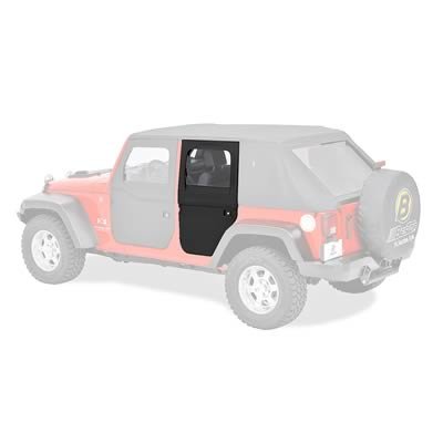 Bestop 2-Piece Soft Jeep Doors for 2007-2018 WRANGLER, 2018 WRANGLER JK - 5179935 Doors, 2-piece, Fabric, Black Diamond, Driver and Passenger Side, Rear. Jeep, Pair