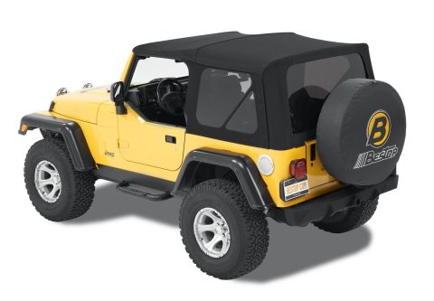Bestop Replace-A-Tops for 1997-2006 WRANGLER - 7984117 Soft Top, Replace-A-Top, Polymer Cloth, Black Twill, Tinted Windows, Jeep, Each