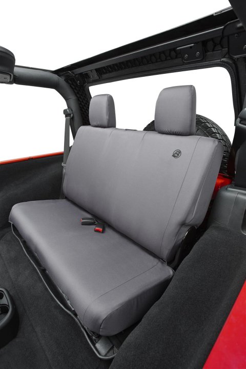 Bestop Seat Covers for 2008-2012 WRANGLER - 2928109 Cover, Second Row, Bench, 600-denier, Charcoal, Jeep, Each