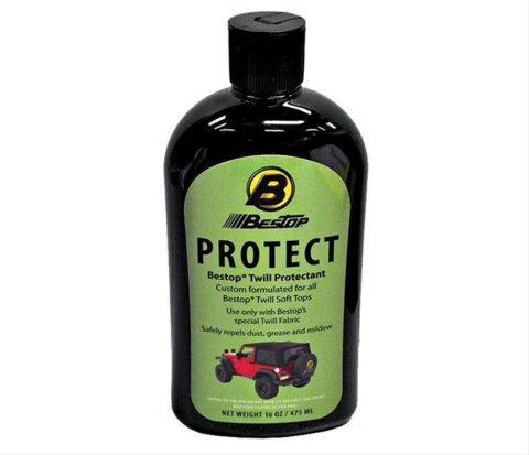 Bestop Protectant 1121700 for Black Twill Soft Tops, Retail Package, Single 16-oz bottle, boxed,