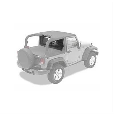 Bestop Wraparound Windjammers for 2003-2006 WRANGLER - 8003535 Soft Top, Windjammer, Polymer Cloth, Black Diamond, Jeep, Each