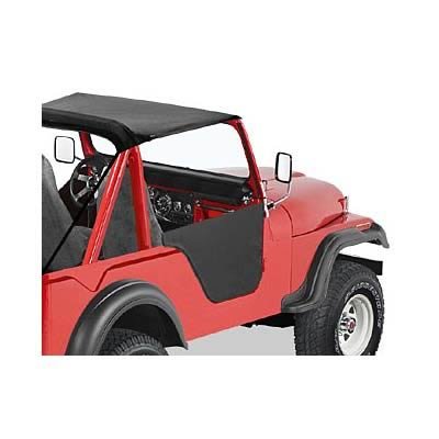 Bestop Soft Lower Doors 5302501 Doors, Lower, Fabric, Black, Jeep, Pair