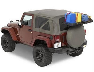 Bestop HighRock 4x4 Cargo Rack Mounting Brackets for 2007-2018 WRANGLER, 2018 WRANGLER JK - 4141201 Bracket, Rack, Tailgate, Steel, Black, Jeep, Each
